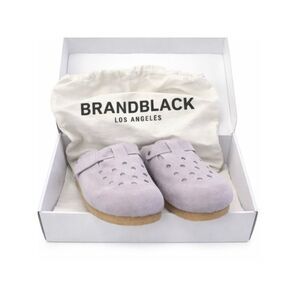 Men’s Suede Clog Mule Brandblack Carrera Size 9 Lavender Slip On Comfort Shoes